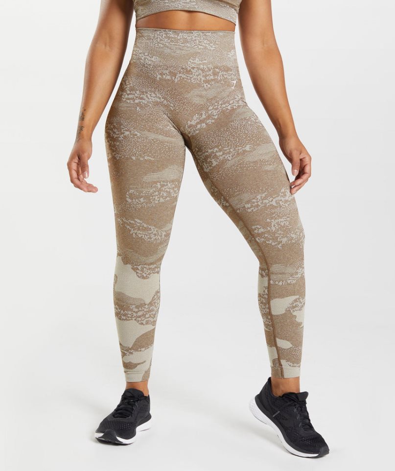 Legginsy Gymshark Adapt Camo Seamless Damskie Oliwkowe | PL 408JZP